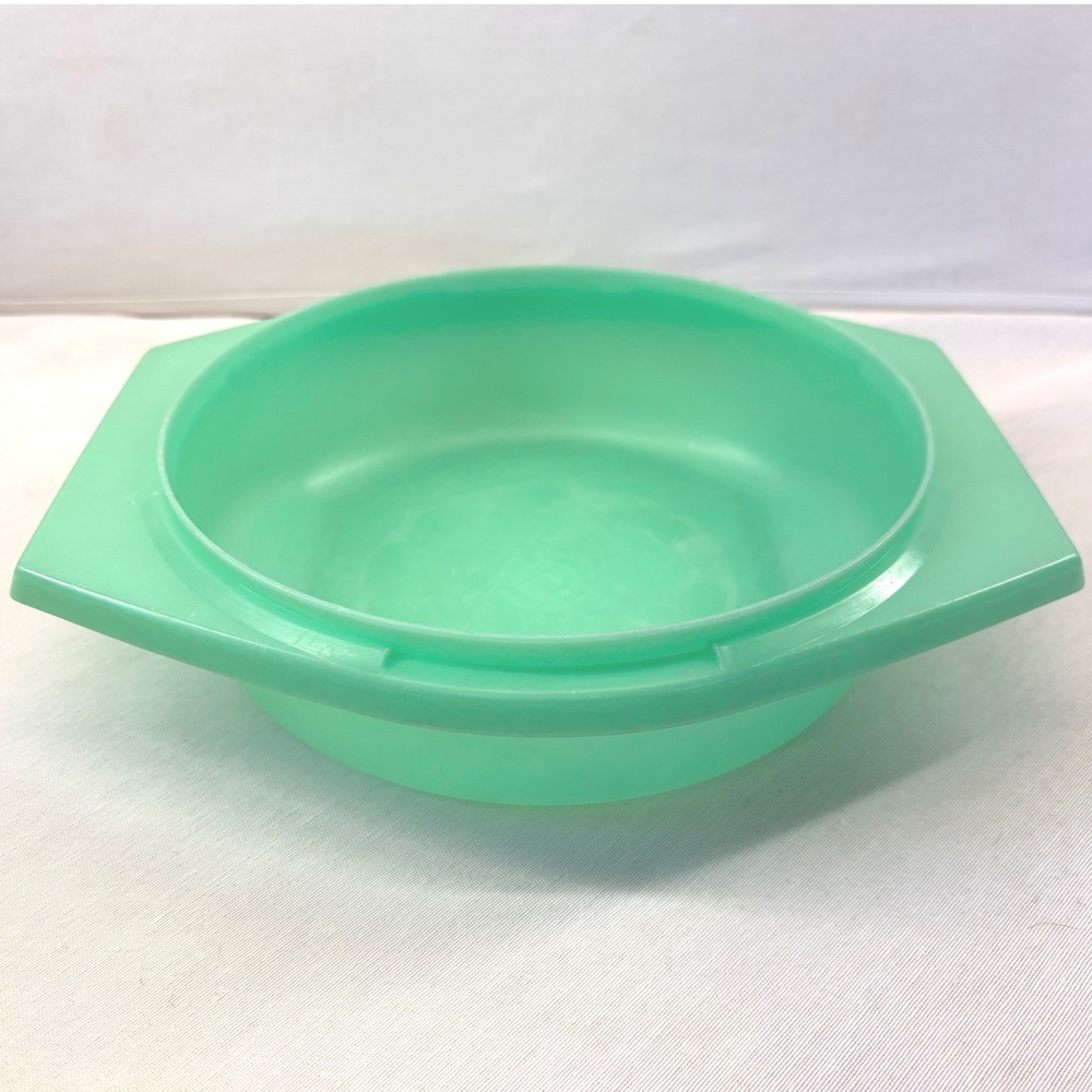 Tupperware Vintage Mint Green Serving Bowl with Handles Retro Kitchenware